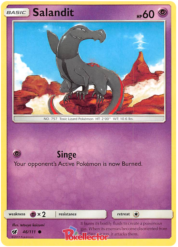 Sun and Moon Crimson Invasion - 046 Salandit