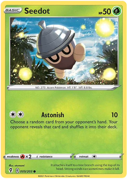 Sword and Shield Evolving Skies 005  Seedot