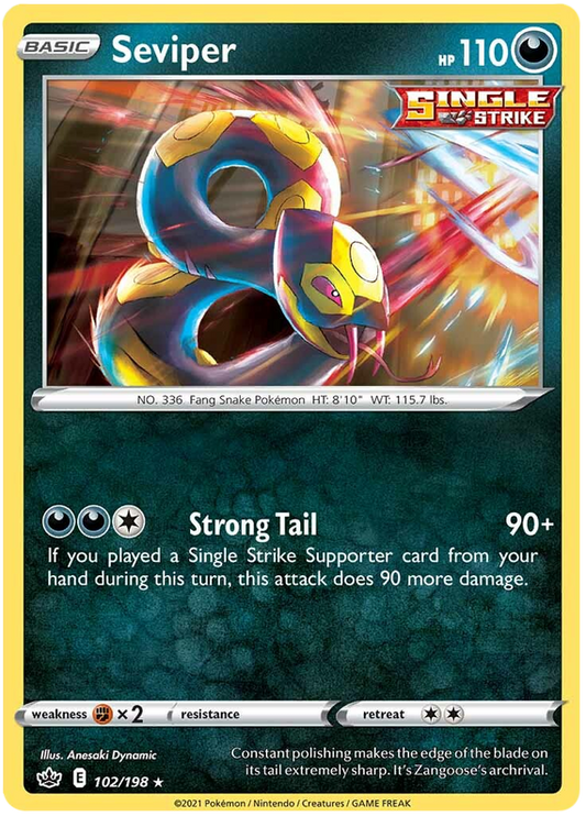 Sword and Shield Chilling Reign 102  Seviper