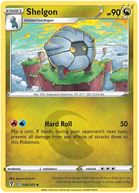Sword and Shield Evolving Skies 108  Shelgon