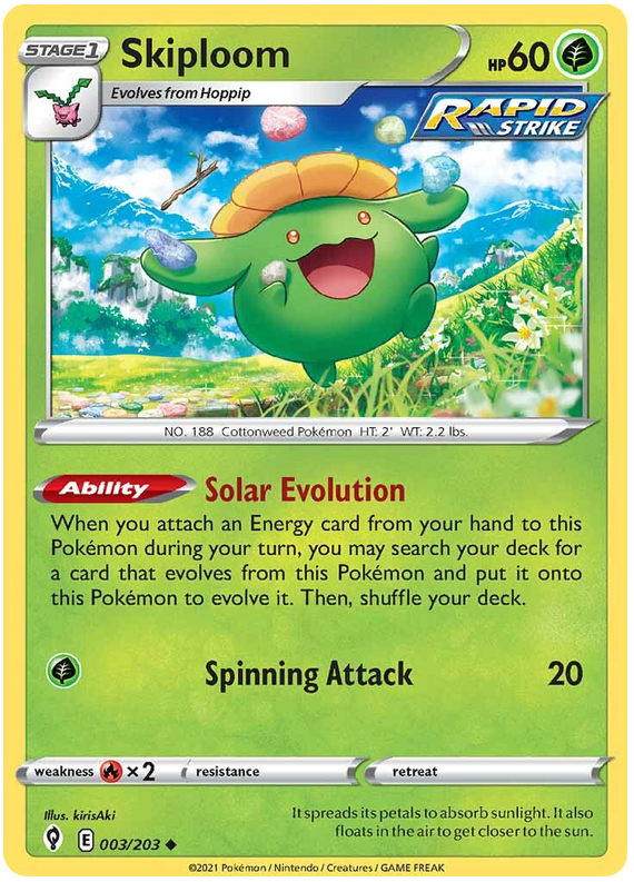 Sword and Shield Evolving Skies 003  Skiploom