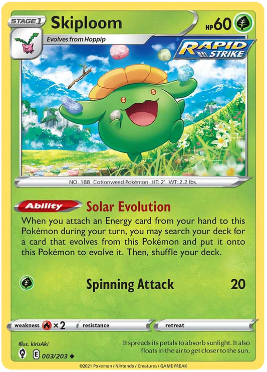 Sword and Shield Evolving Skies 003  Skiploom