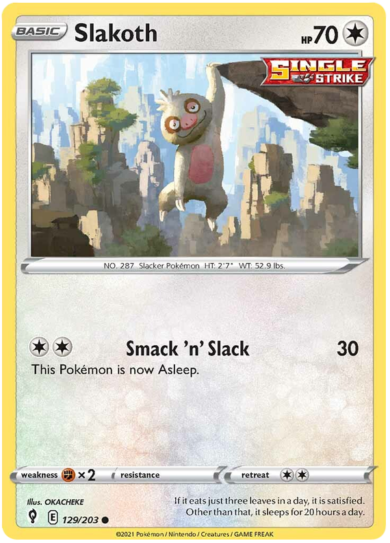 Sword and Shield Evolving Skies 129  Slakoth