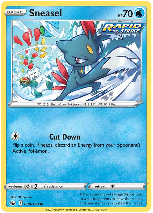 Sword and Shield Chilling Reign 030  Sneasel
