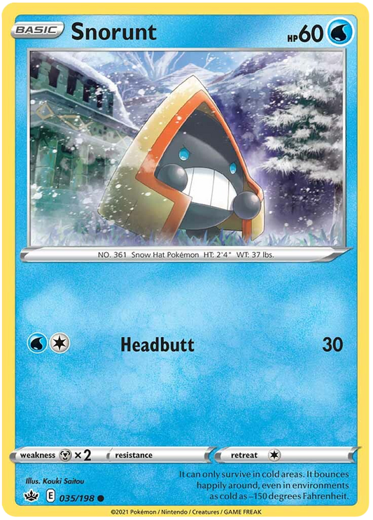 Sword and Shield Chilling Reign 035  Snorunt