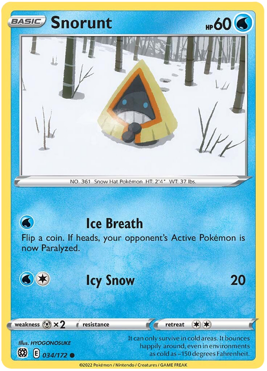 Sword and Shield Brilliant Stars 034  Snorunt