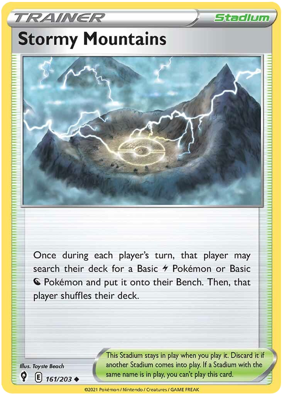 Sword and Shield Evolving Skies 161  Stormy Mountains