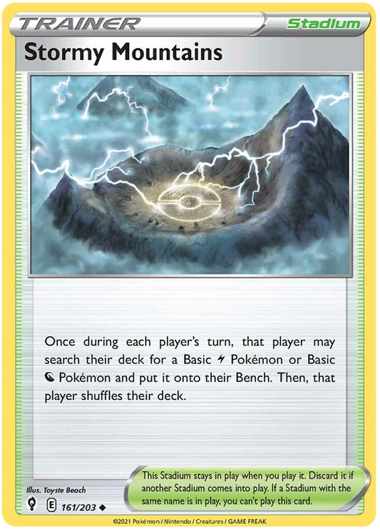 Sword and Shield Evolving Skies 161  Stormy Mountains