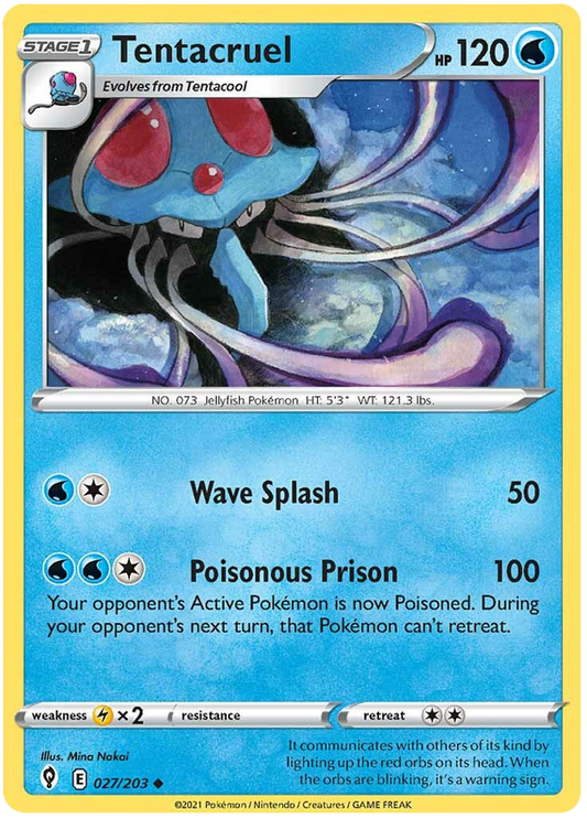 Sword and Shield Evolving Skies 027  Tentacruel