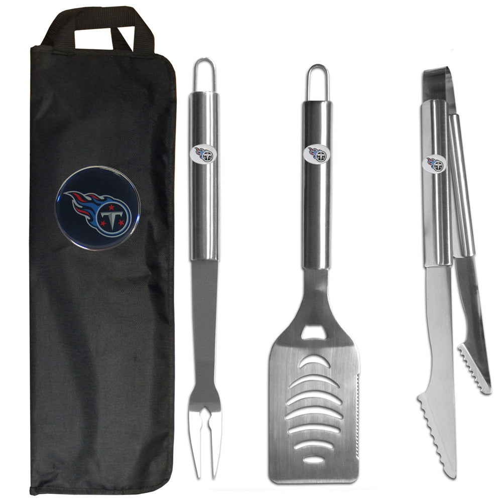 NFL Team 3 Piece Steel BBQ Set - Assorted Teams Choose Your