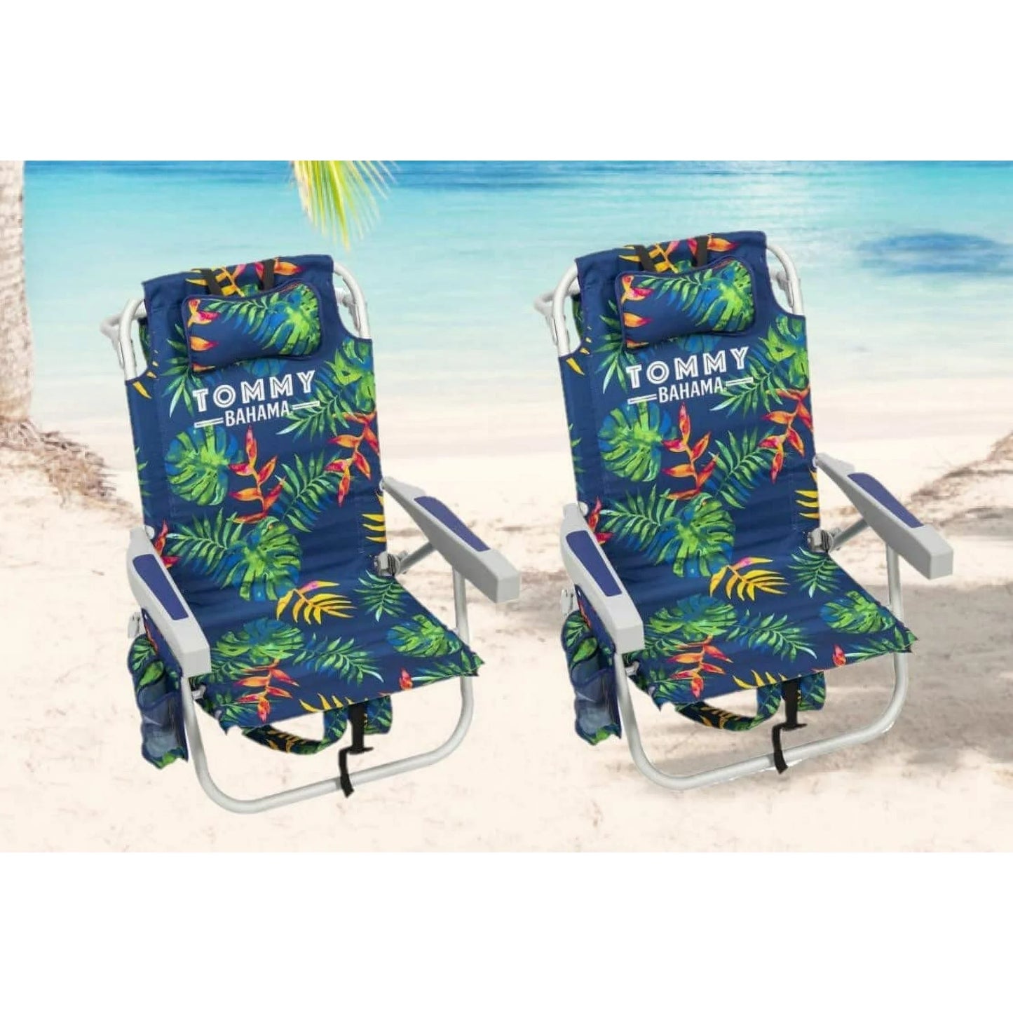 Tommy Bahama Beach Chair 2-pack Green Leaves