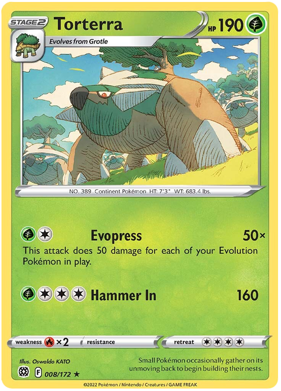 Sword and Shield Brilliant Stars 008  Torterra
