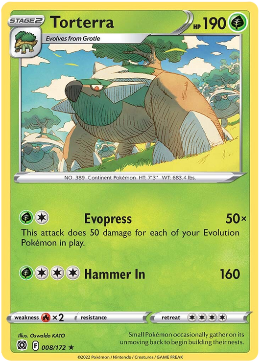 Sword and Shield Brilliant Stars 008  Torterra