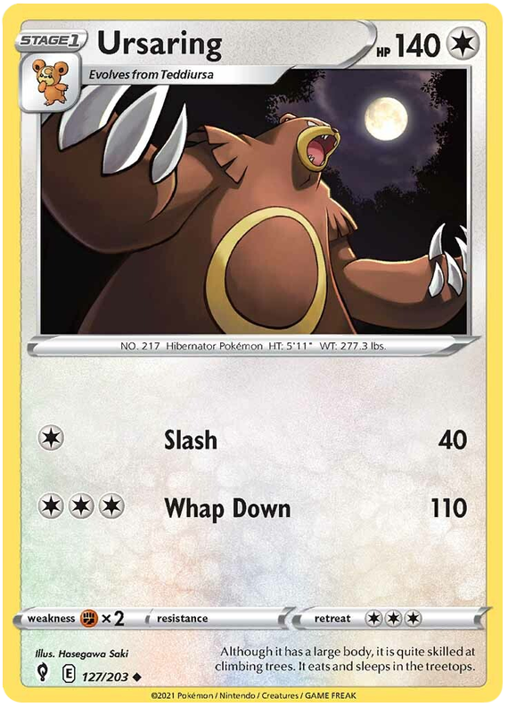 Sword and Shield Evolving Skies 127  Ursaring