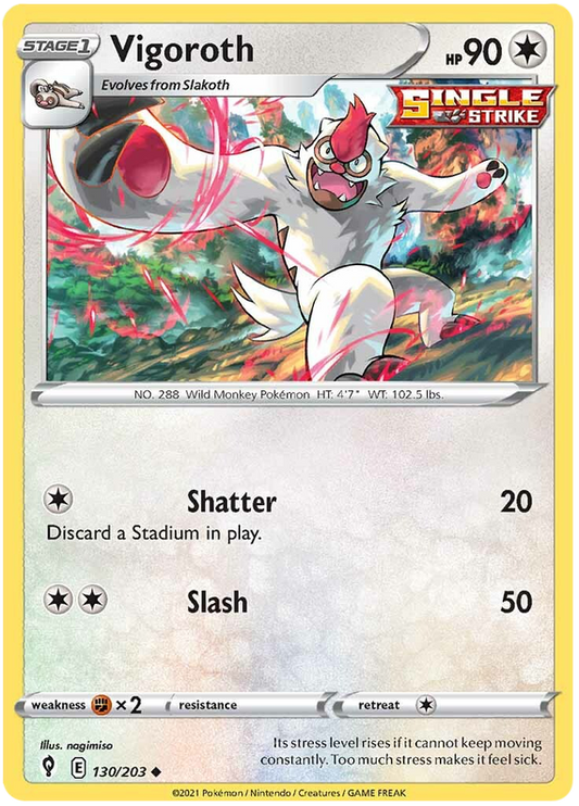 Sword and Shield Evolving Skies 130  Vigoroth