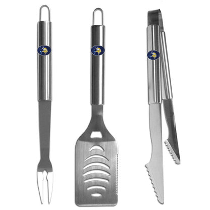 NFL Team 3 Piece Steel BBQ Set - Assorted Teams Choose Your