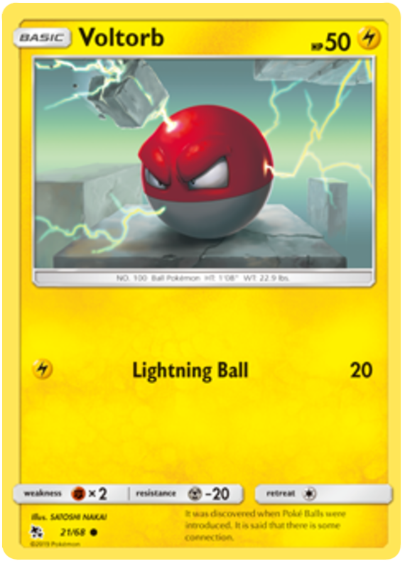 Sun and Moon Hidden Fates - 021 Voltorb