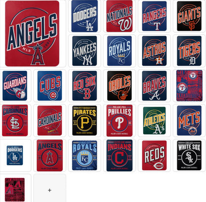 MLB 50"x60" Fleece Blanket Assorted Teams Choose Yours