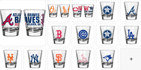 MLB Official Licensed 2 oz Shot Glass - Choose Yours