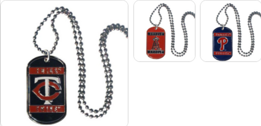 MLB Official Licensed Dog Tags Necklace - Choose Yours