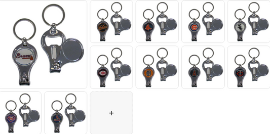 MLB Team Keychain Bottle Opener - Choose Your