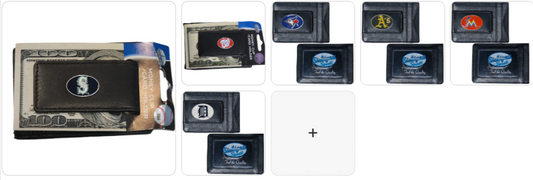 MLB Team Leather Cash & Cardholder - Choose Yours
