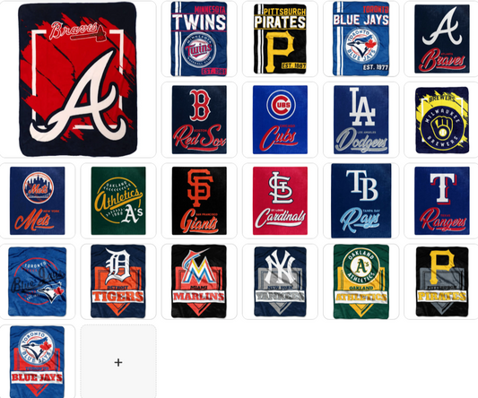 MLB Team Raschel Throw Assorted Teams & Style Choose Your