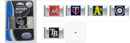 MLB Team Stainless Steel Money Clip - Choose Yours