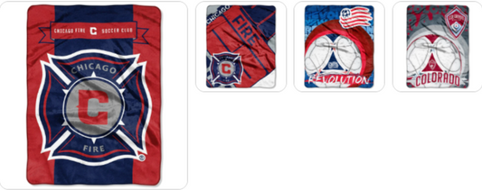 MLS Team Raschel Throw Assorted Style & Teams Choose Your