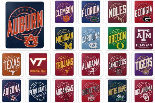 NCAA 50"x60" Campaign Fleece Blanket Assorted Teams Choose Your