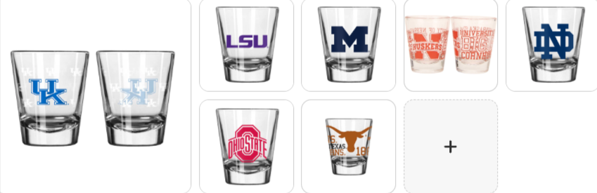 NCAA Official Licensed 2 oz Shot Glass - Choose Yours