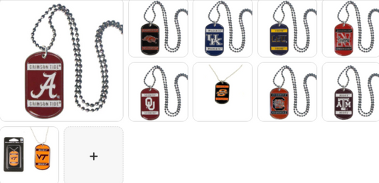 NCAA Official Licensed Dog Tags Necklace - Choose Yours