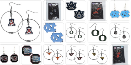 NCAA Team Earring- Assorted Teams & Style Choose Your