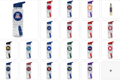 NCAA Team Filter Water Bottle & Stainless Steel Water Bottle - Choose Yours