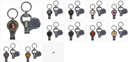 NCAA Team Keychain Bottle Opener - Choose Your