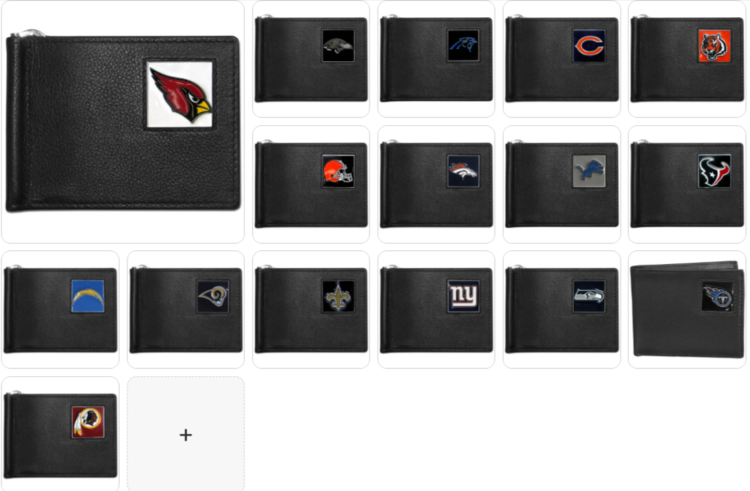 NFL Team Bill Clip Wallet - Choose Yours