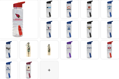 NFL Team Filter Water Bottle & Stainless Steel Water Bottle - Choose Yours