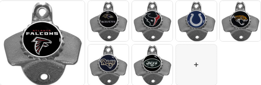 NFL Team Wall Bottle Opener - Assorted Teams Choose Your
