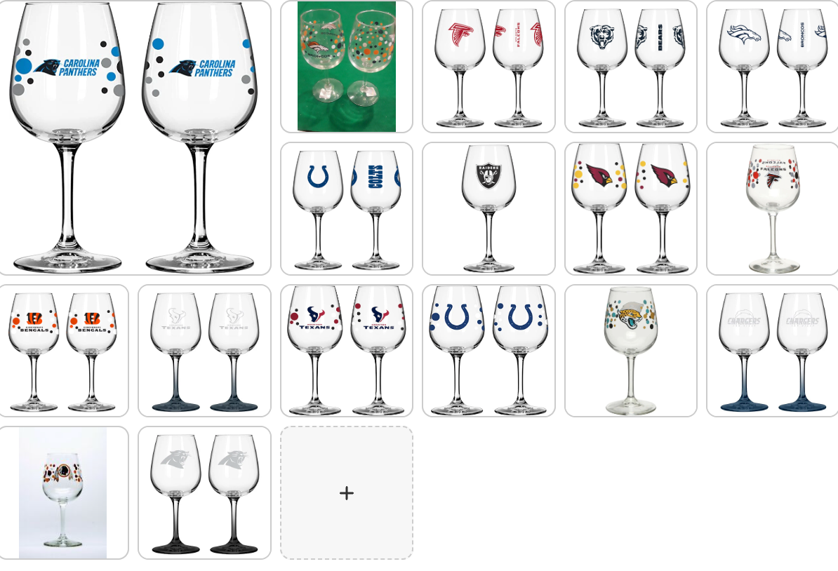 NFL Teams Wine Glass - Assorted Team & Style Choose your