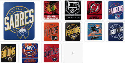 NHL 50"x60" Campaign Fleece Blanket Assorted Teams Choose Yours