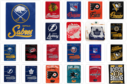 NHL Team Raschel Throw Assorted Style & Teams Choose Your