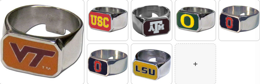 NCAA Official Team Ring/Bottle Opener - Assorted Team Choose your