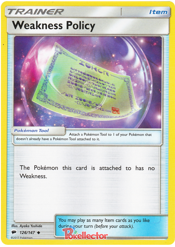Sun and Moon Burning Shadows - 126 Weakness Policy