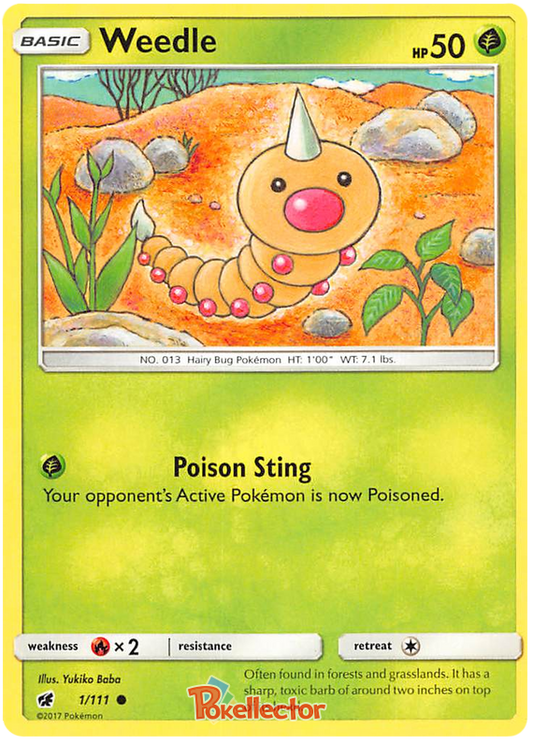 Sun and Moon Crimson Invasion - 001 Weedle