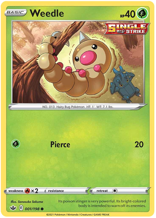 Sword and Shield Chilling Reign 001  Weedle
