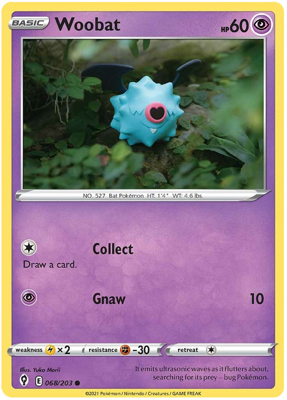 Sword and Shield Evolving Skies 068  Woobat