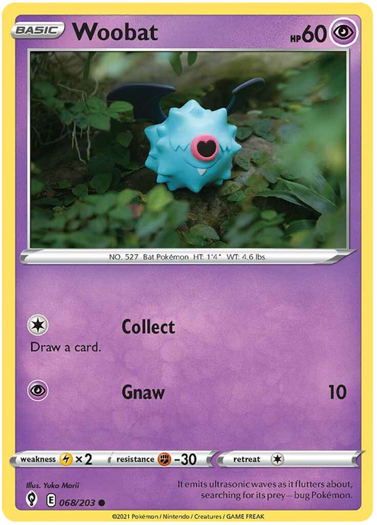 Sword and Shield Evolving Skies 068  Woobat