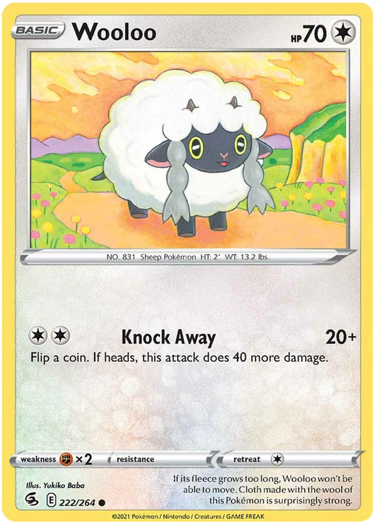 Sword and Shield Fusion Strike 222  Wooloo