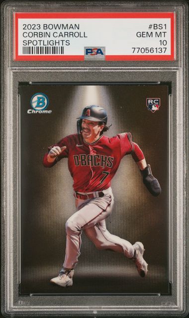 2023 Bowman Spotlights Corbin Carroll Rookie #BS1 Diamondbacks PSA 10 GEM Mint - walk-of-famesports