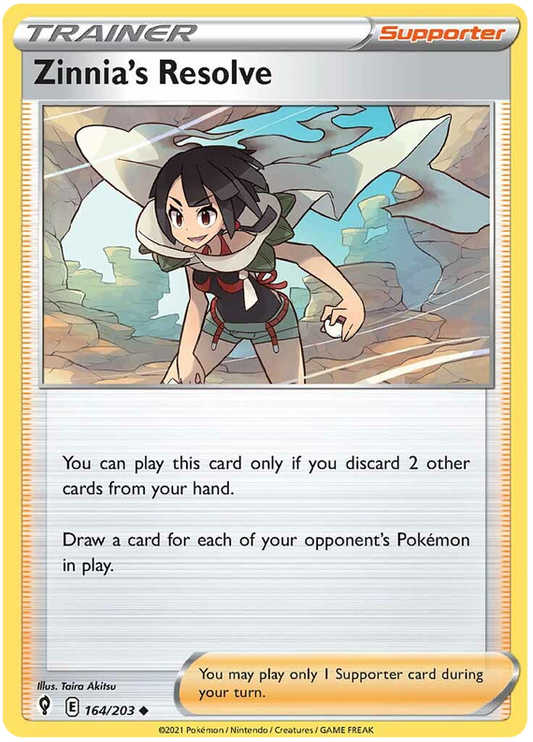 Sword and Shield Evolving Skies 164  Zinnia's Resolve